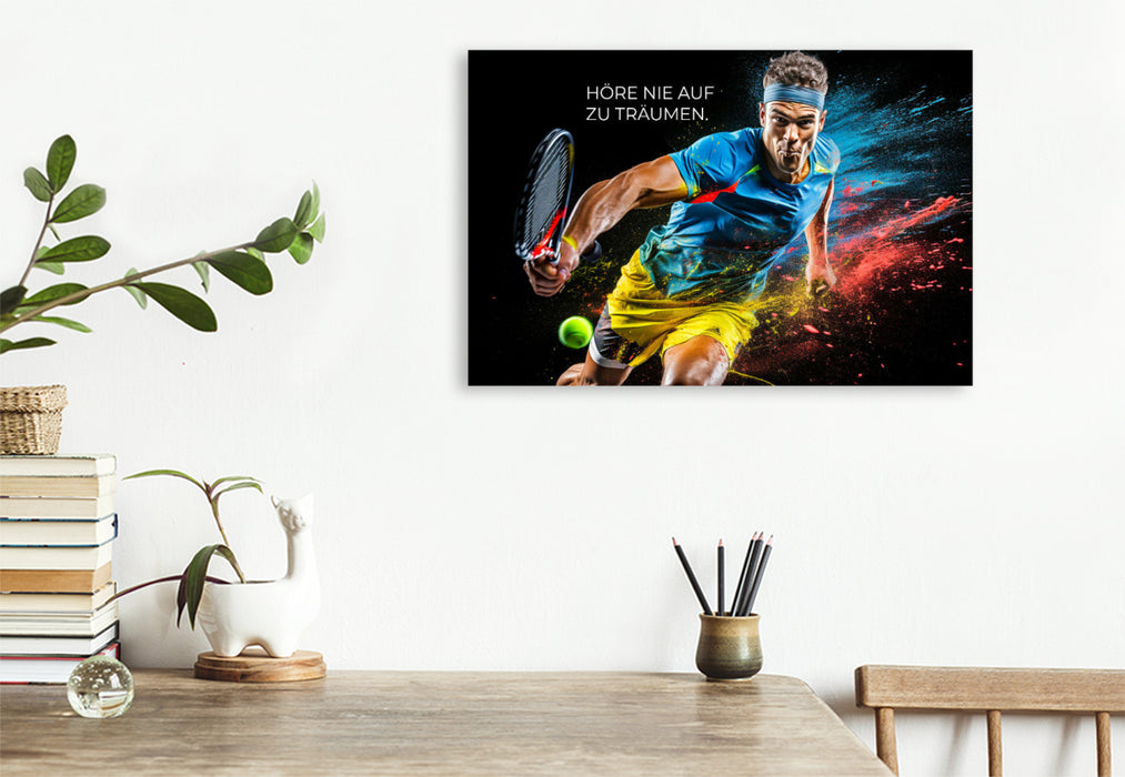 Premium Textil-Leinwand Ein Motiv aus dem Kalender Tennis und Motivation