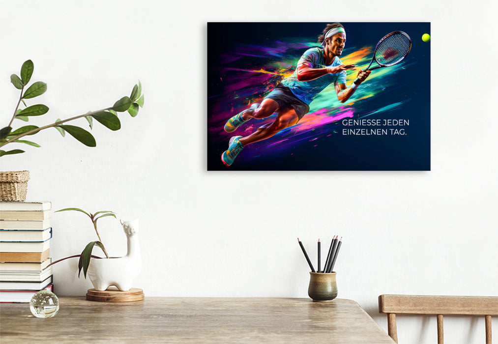 Premium Textil-Leinwand Ein Motiv aus dem Kalender Tennis und Motivation