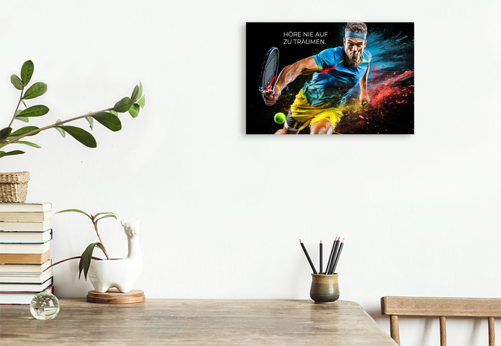 Premium Textil-Leinwand Ein Motiv aus dem Kalender Tennis und Motivation
