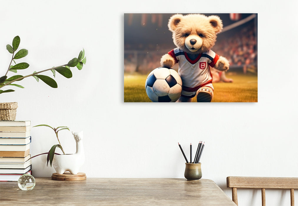 Premium Textil-Leinwand Ein Motiv aus dem Kalender Teddybär und seine Abenteuer