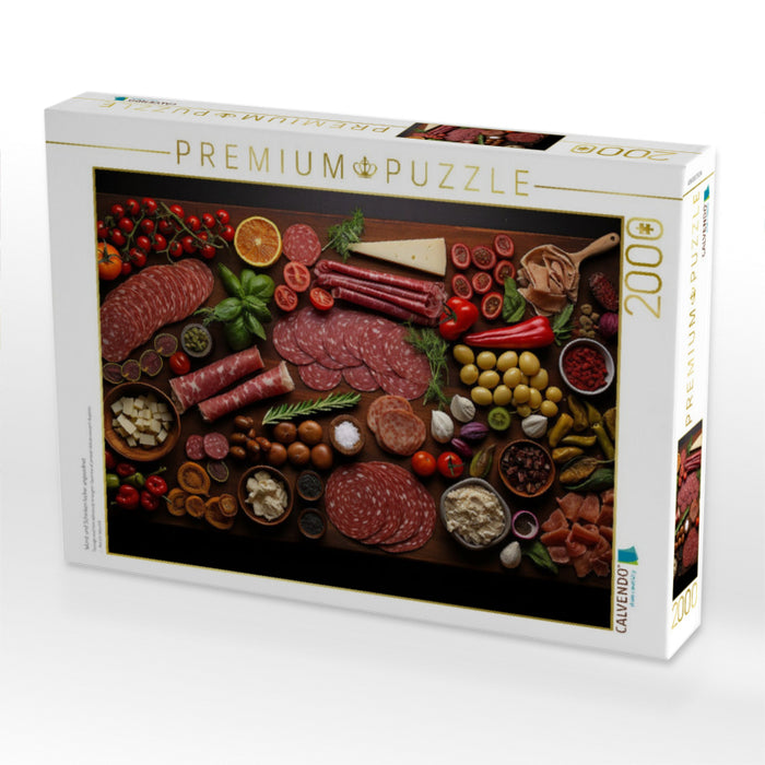 Wurst und Schinken lecker angeordnet - CALVENDO Foto-Puzzle'