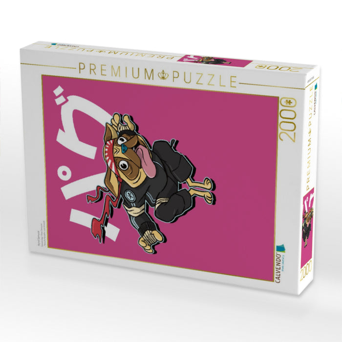 Hund Samurai - CALVENDO Foto-Puzzle'