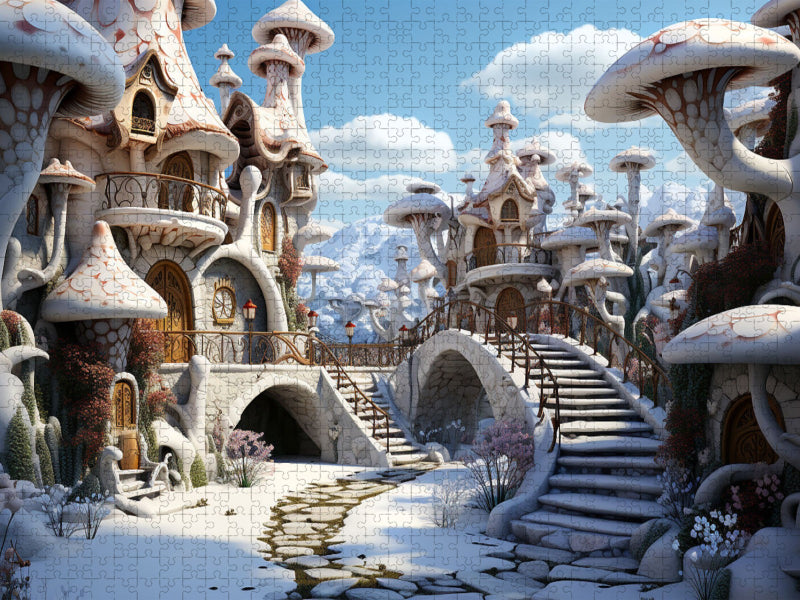 Januar Pilzhaus - CALVENDO Foto-Puzzle'