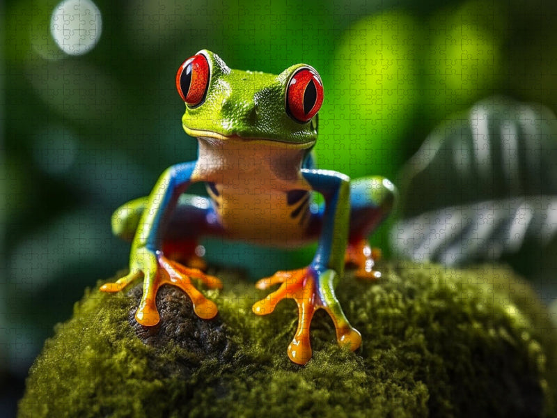 Rotaugenlaubfrosch - CALVENDO Foto-Puzzle'