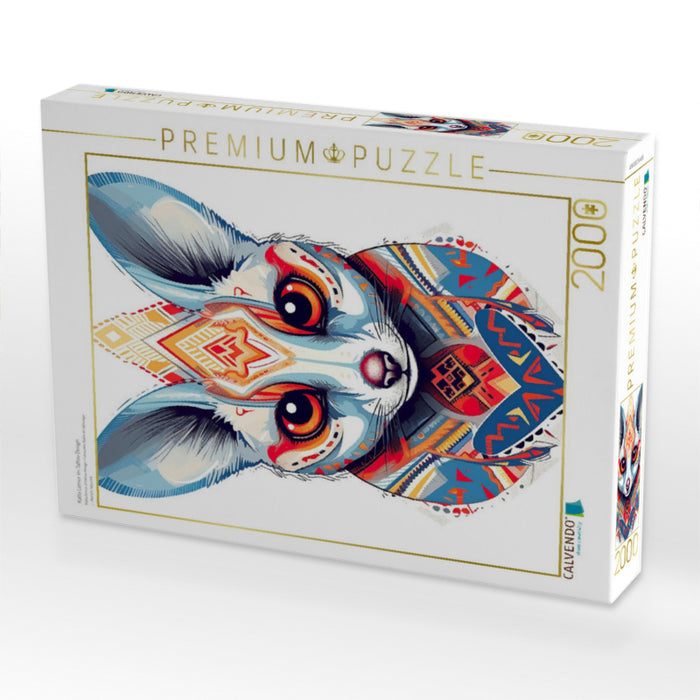 Katta Lemur im Tattoo Design - CALVENDO Foto-Puzzle'