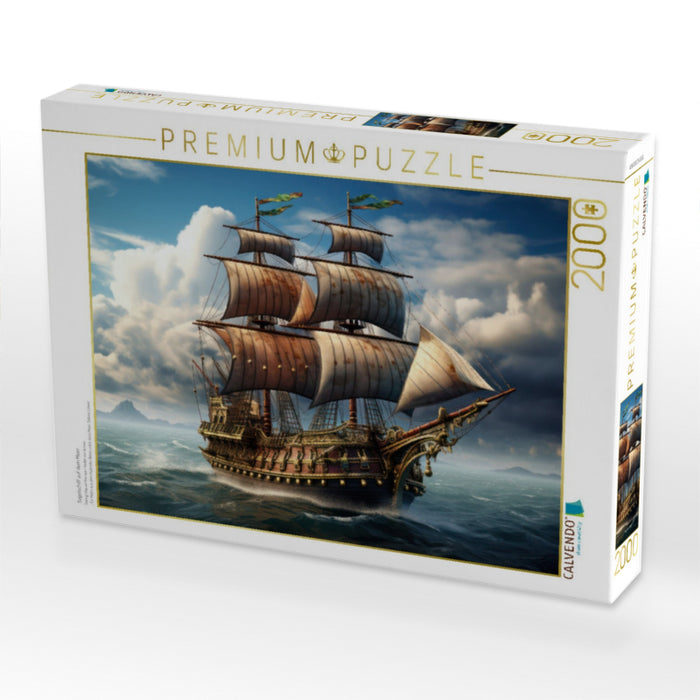 Segelschiff auf dem Meer - CALVENDO Foto-Puzzle'