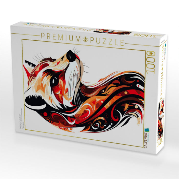 Frettchen im Tattoo Design - CALVENDO Foto-Puzzle'