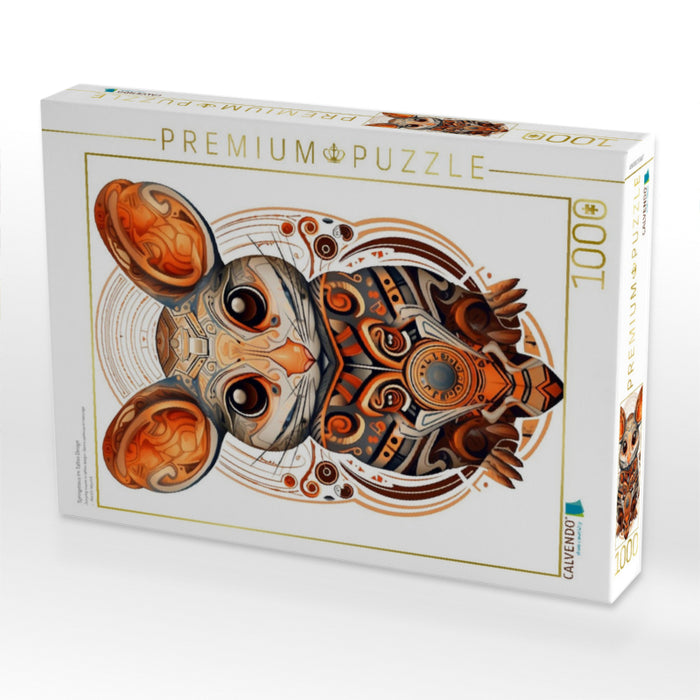 Springmaus im Tattoo Design - CALVENDO Foto-Puzzle'