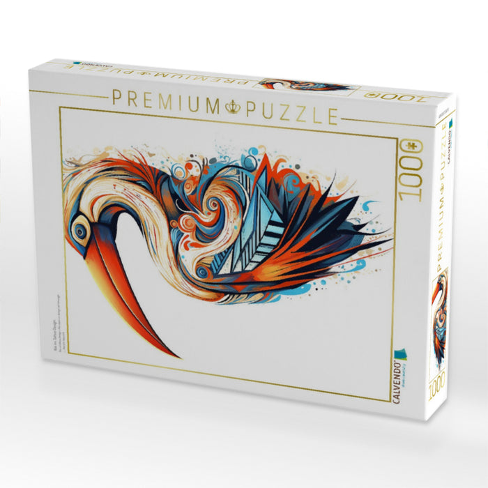 Ibis im Tattoo Design - CALVENDO Foto-Puzzle'