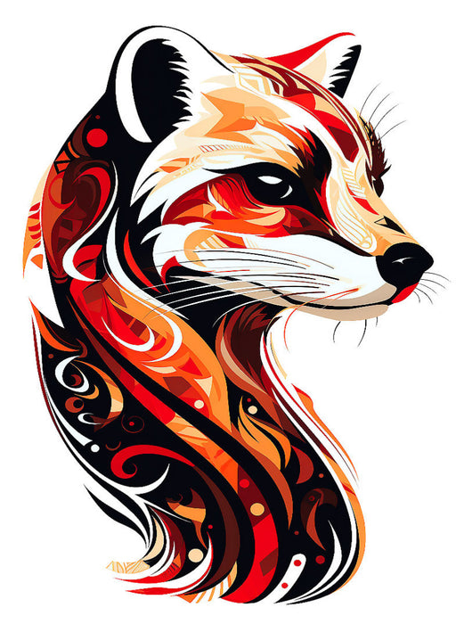 Frettchen im Tattoo Design - CALVENDO Foto-Puzzle'