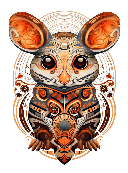 Springmaus im Tattoo Design - CALVENDO Foto-Puzzle'