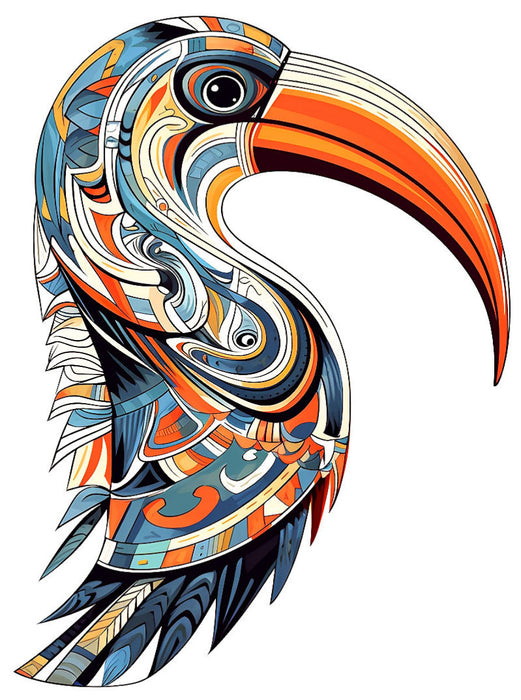 Pelikan im Tattoo Design - CALVENDO Foto-Puzzle'