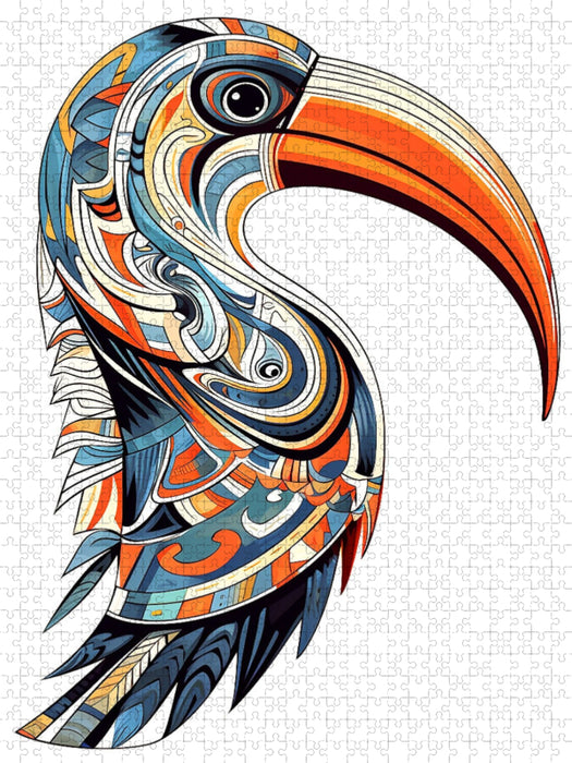 Pelikan im Tattoo Design - CALVENDO Foto-Puzzle'