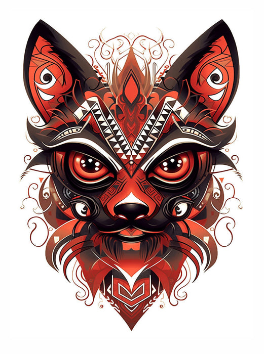 Wüstenfuchs im Tattoo Design - CALVENDO Foto-Puzzle'