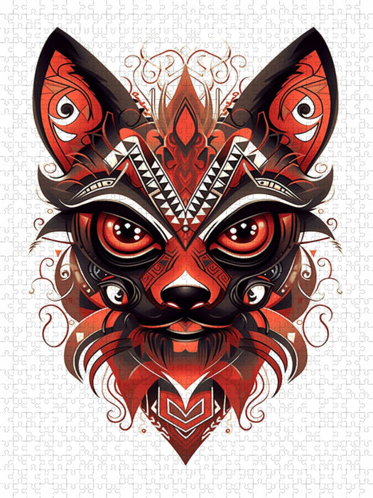 Wüstenfuchs im Tattoo Design - CALVENDO Foto-Puzzle'