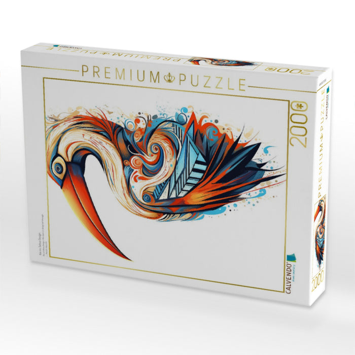 Ibis im Tattoo Design - CALVENDO Foto-Puzzle'