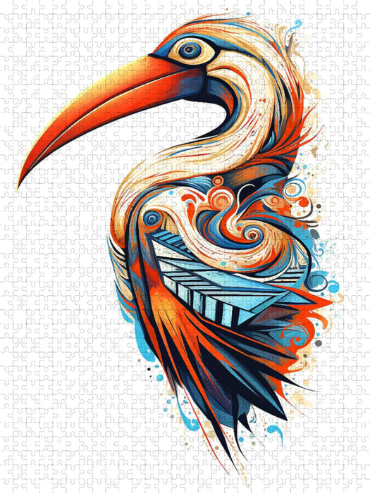 Ibis im Tattoo Design - CALVENDO Foto-Puzzle'