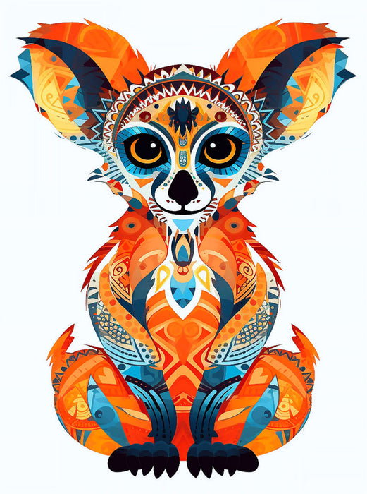 Lemur im Tattoo Design - CALVENDO Foto-Puzzle'