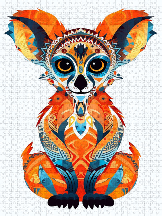 Lemur im Tattoo Design - CALVENDO Foto-Puzzle'