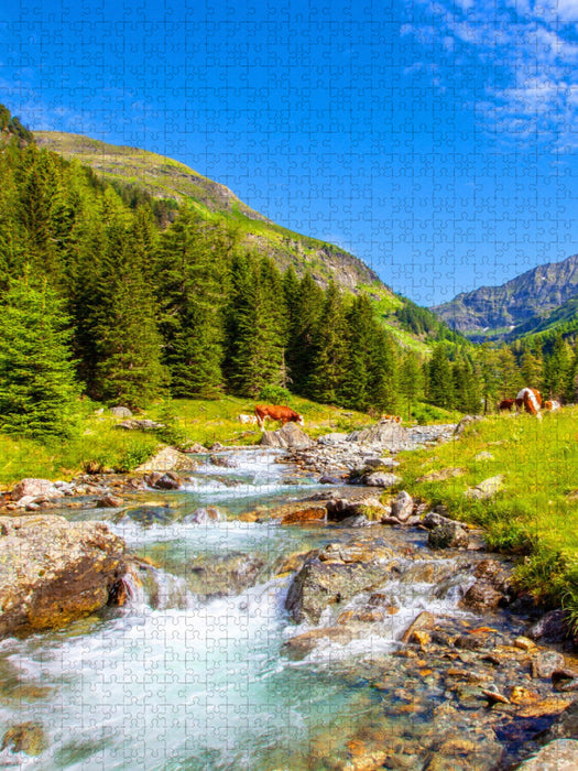 Der Göriachbach im schönen Almgebiet - CALVENDO Foto-Puzzle'