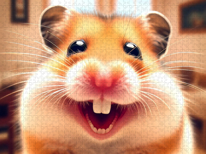 Grinsender Hamster - CALVENDO Foto-Puzzle'