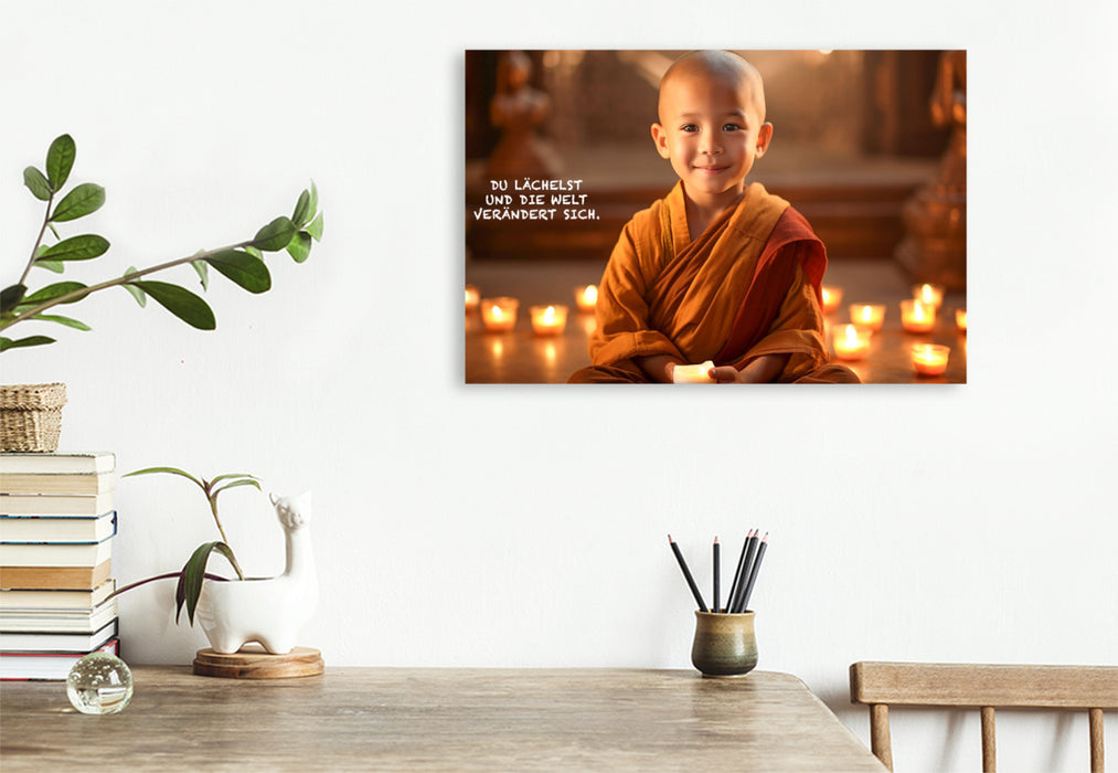 Premium Textil-Leinwand Ein Motiv aus dem Kalender Buddhistische Sprüche