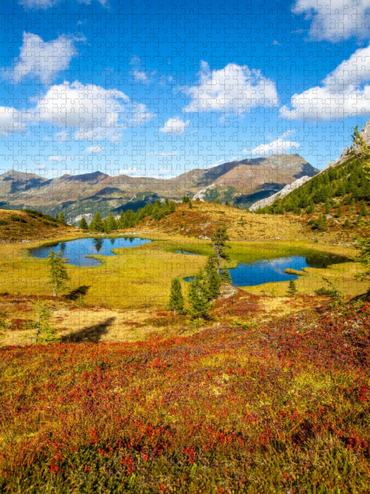 Herbstzauber am Wildalmsee in Tweng - CALVENDO Foto-Puzzle'