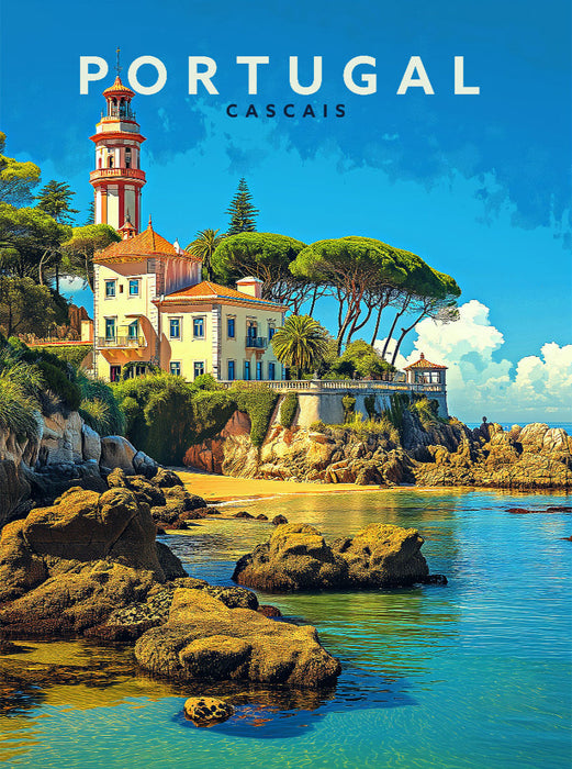 Casa de Santa Maria in Cascais - CALVENDO Foto-Puzzle'