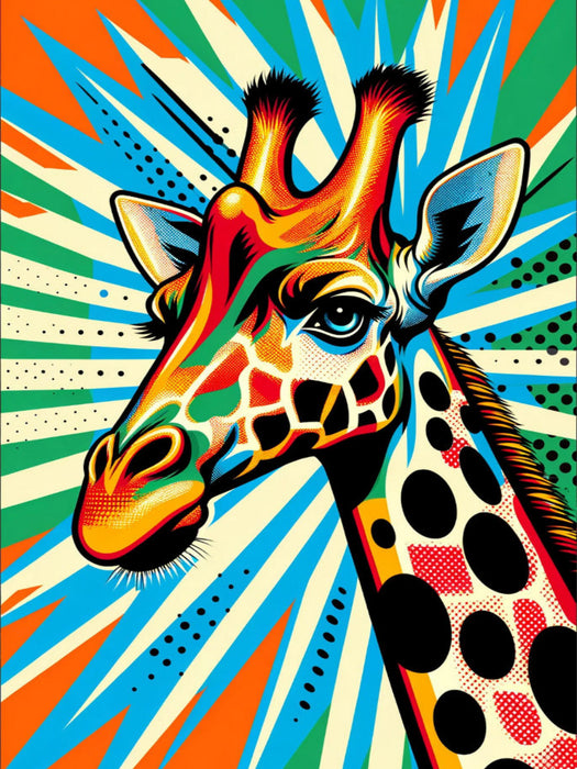 Retro Giraffe - Pop Art - CALVENDO Foto-Puzzle'