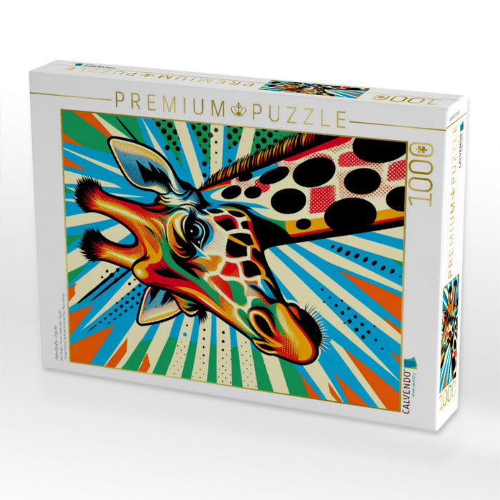 Retro Giraffe - Pop Art - CALVENDO Foto-Puzzle'
