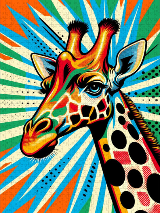 Retro Giraffe - Pop Art - CALVENDO Foto-Puzzle'