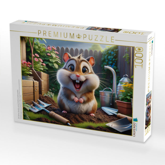 Der Gärtner-Hamster und sein fröhliches Gartenparadies - CALVENDO Foto-Puzzle'