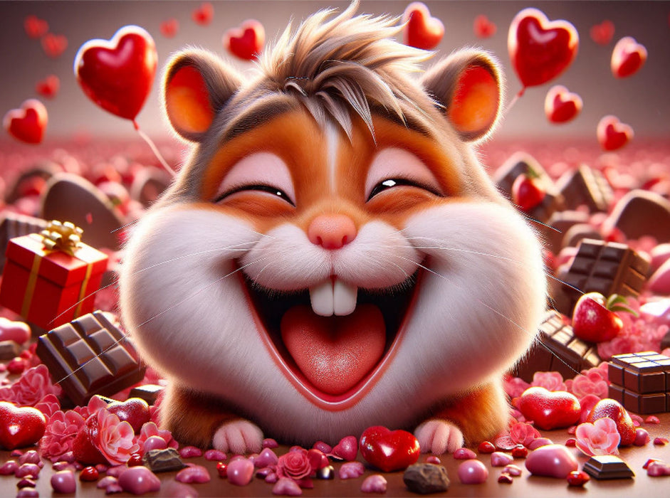 Verspielte Hamsterliebe im Reich der Süßigkeiten - CALVENDO Foto-Puzzle'