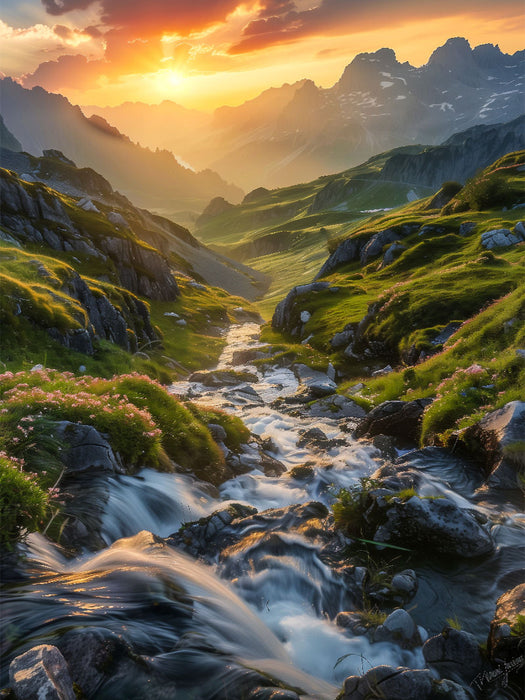 Wo die Träume fließen und die Gedanken ruhen, dort sind die Wasserfälle zuhause - CALVENDO Foto-Puzzle'