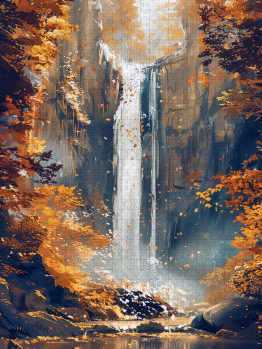 Ein Motiv aus dem Kalender Titanen der Natur - Majestätische Wasserfälle im Anime - Stil - CALVENDO Foto-Puzzle'