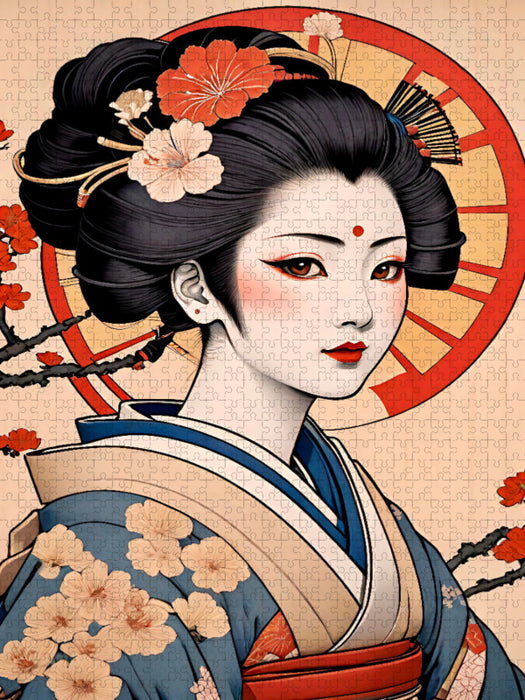 Eine japanische Geisha - CALVENDO Foto-Puzzle'