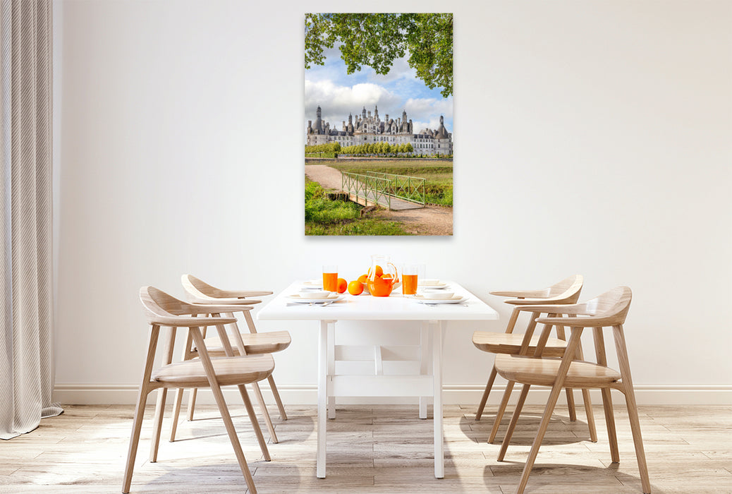 Premium Textil-Leinwand Schloss Chambord