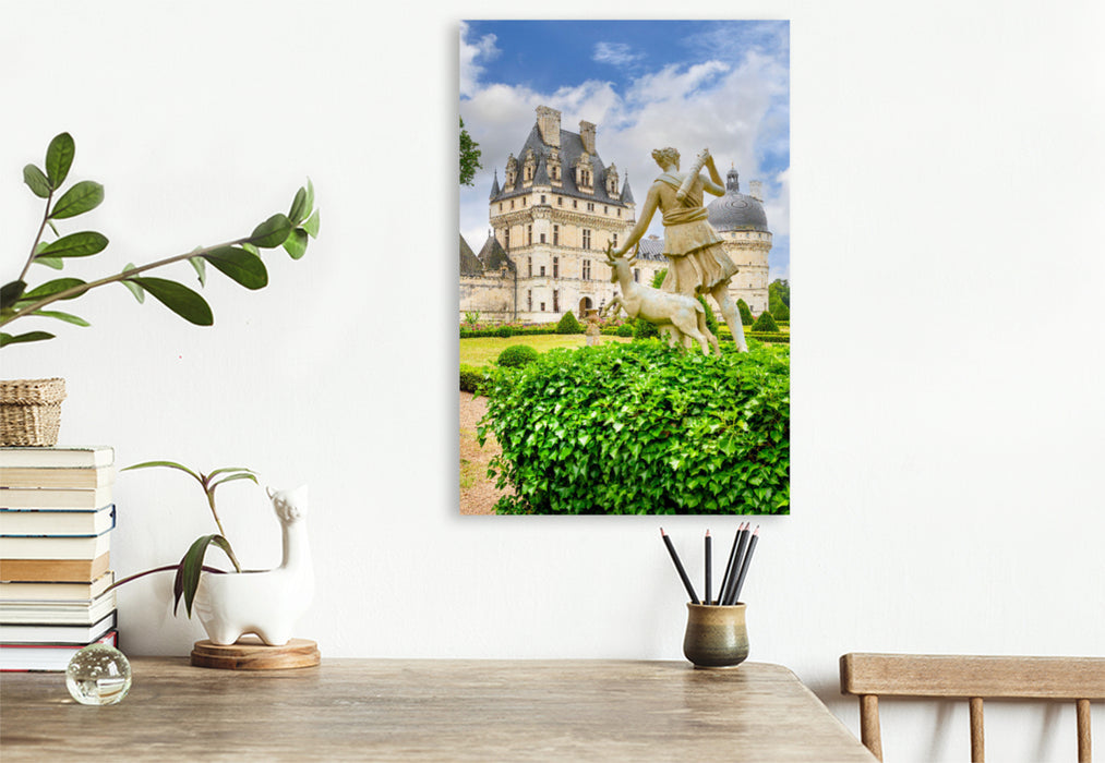 Premium Textil-Leinwand Schloss Valencay