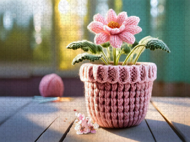 Gestrickter Frühling - CALVENDO Foto-Puzzle'