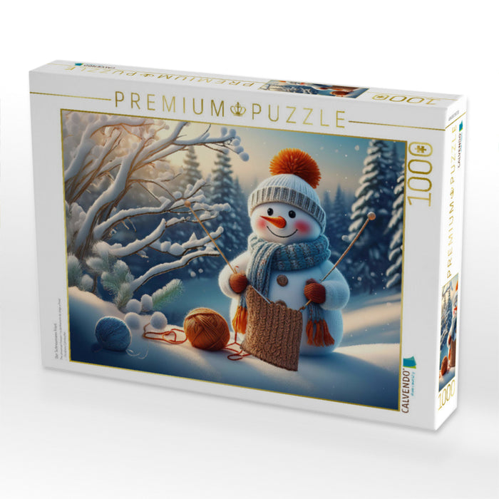 Der Schneemann friert - CALVENDO Foto-Puzzle'