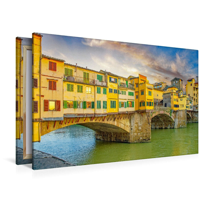 Premium Textil-Leinwand Ponte Vecchio