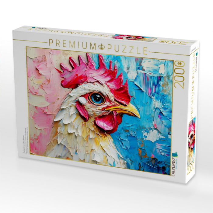 Porträt eines edlen Huhnes - CALVENDO Foto-Puzzle'