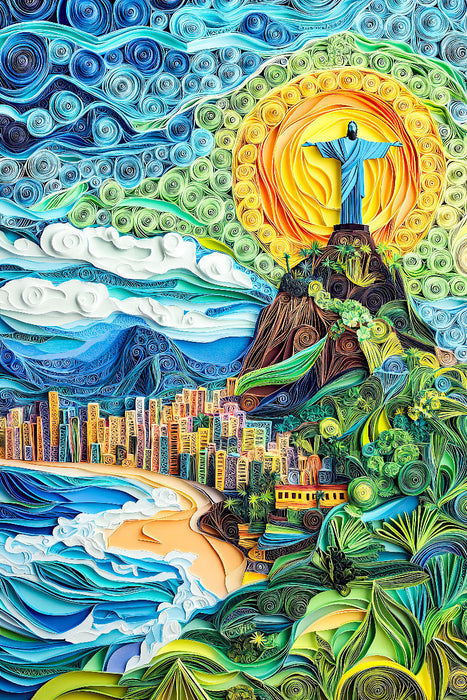 Premium Textil-Leinwand Cristo Redentor in Rio de Janeiro