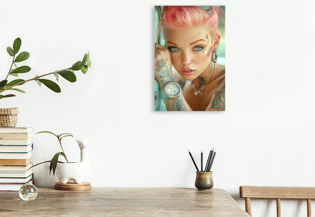 Premium Textil-Leinwand Pin-up Girls