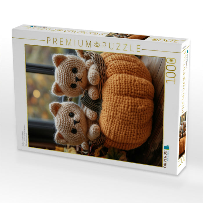 Kürbis mit Katzenbabys - CALVENDO Foto-Puzzle'