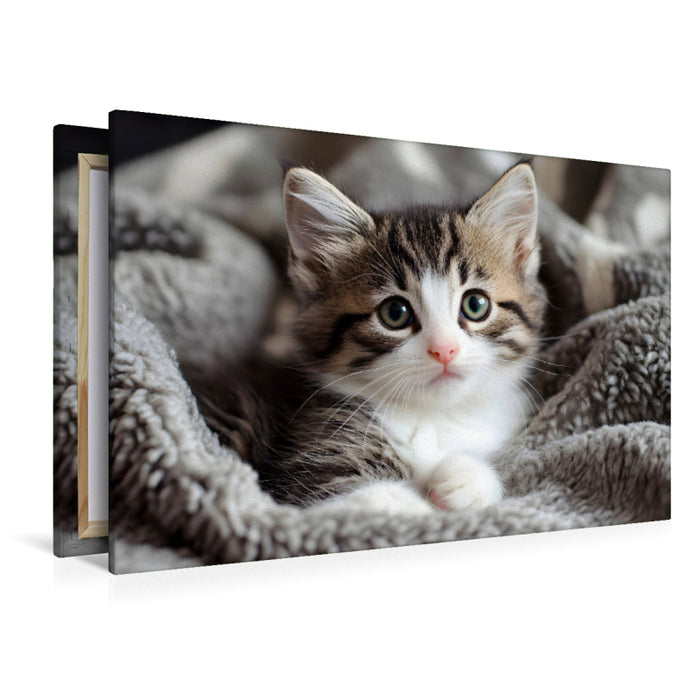 Premium Textil-Leinwand Süsse kleine Babykatze