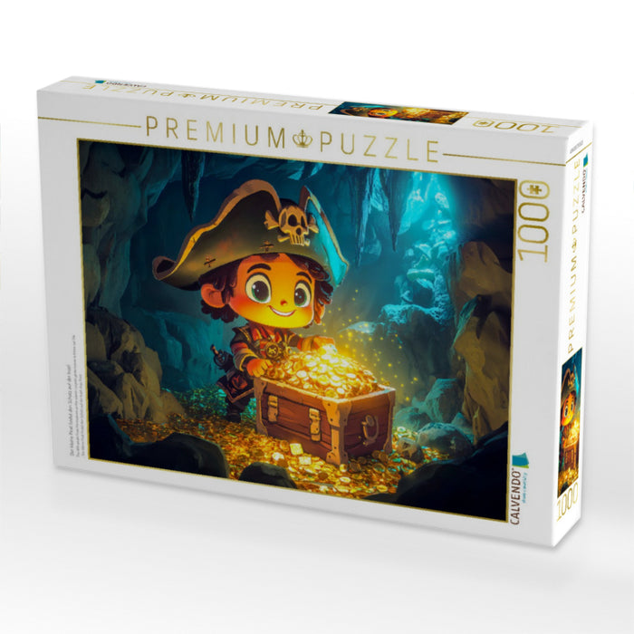 Der kleine Pirat findet den Schatz auf der Insel - CALVENDO Foto-Puzzle'