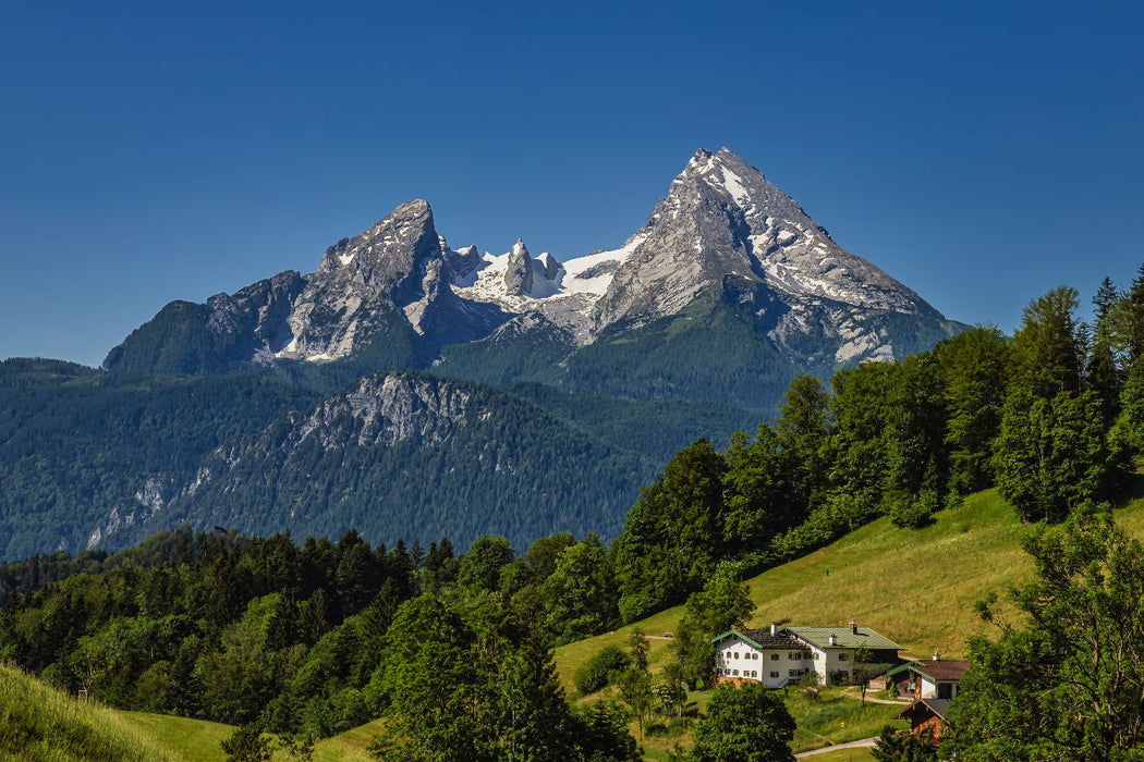 Premium Textil-Leinwand Der Watzmann in den Berchtesgadener Alpen