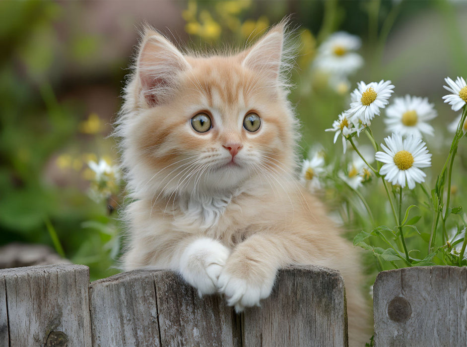 Roter Kater im Garten - CALVENDO Foto-Puzzle'