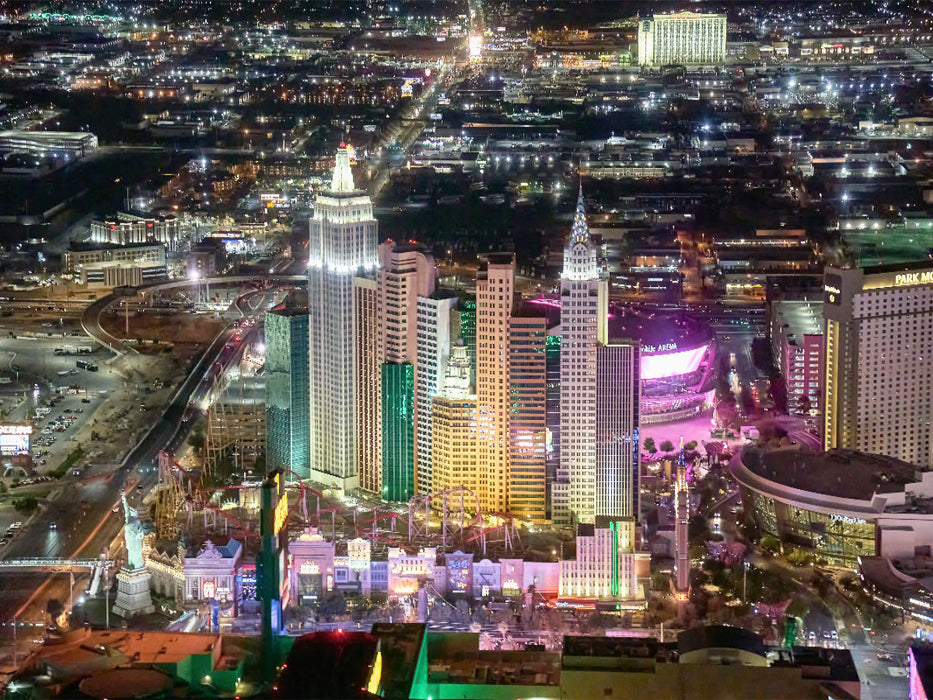 Las Vegas Skyline bei Nacht - CALVENDO Foto-Puzzle'